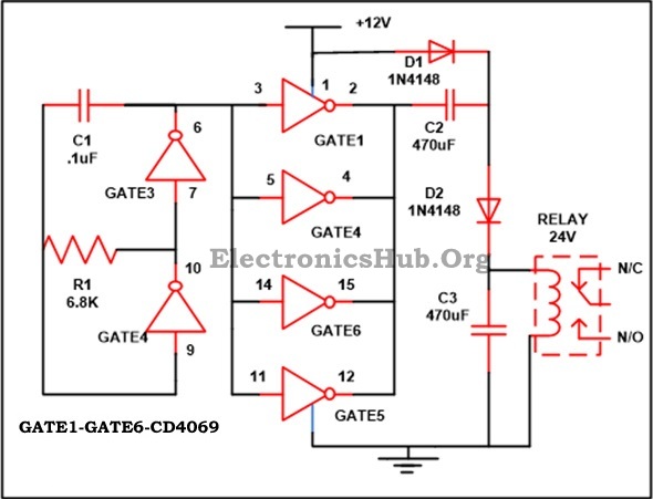  Diagrama del circuito del convertidor de 12V a 24V DC 