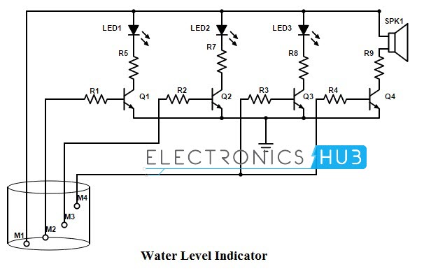 Water Level Alarm Using 555 Timer Circuit Diagram ...