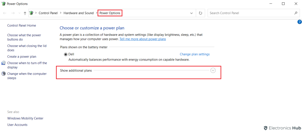 power options