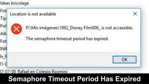 Semaphore Timeout Period Has Expired