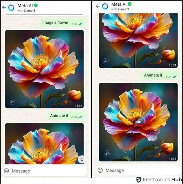 Imagine and Animate the Photo using Meta AI -meta ai on whatsapp