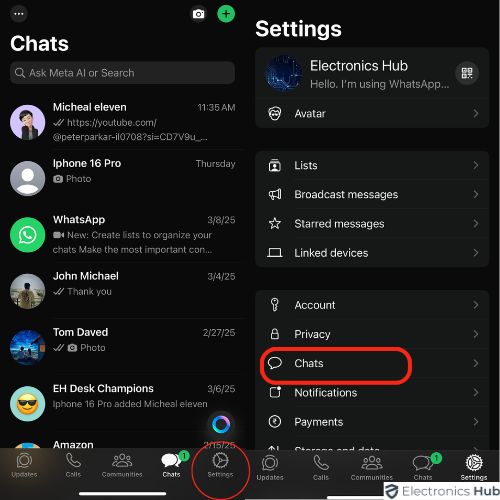 Go to Chats on WhatsApp - E2EE Backup