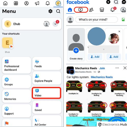 Tap on videos to open all the watched videos on Facebook