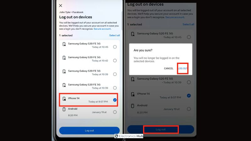 log out of Messenger to delete the app