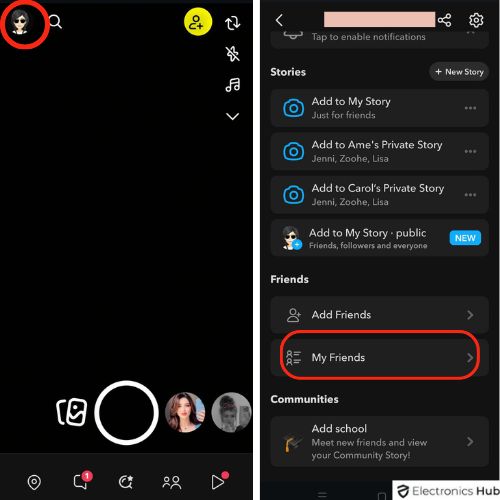 Tap on Bitmoji to find and add mutual friends on Snapchat