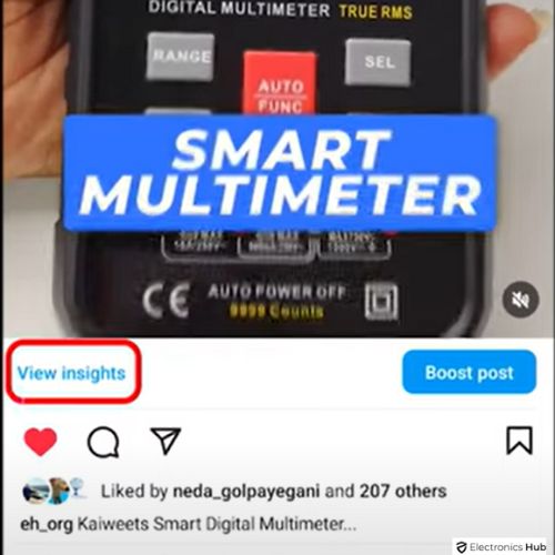 Tap on View Insights below the Insta post for its view count