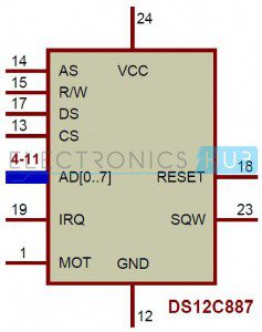 Digital Clock Circuit using 8051 Microcontroller and DS12C887