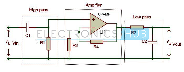 Active Band Pass Filter Circuit Diagram