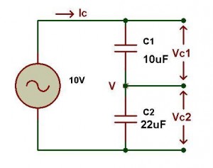 Capacitive voltage divider circuit