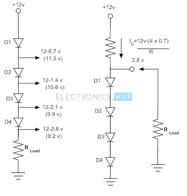 3.signal diode in series