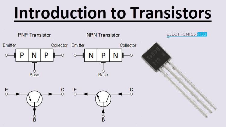 Image showcasing the configuration of PNP and NPN transistors.