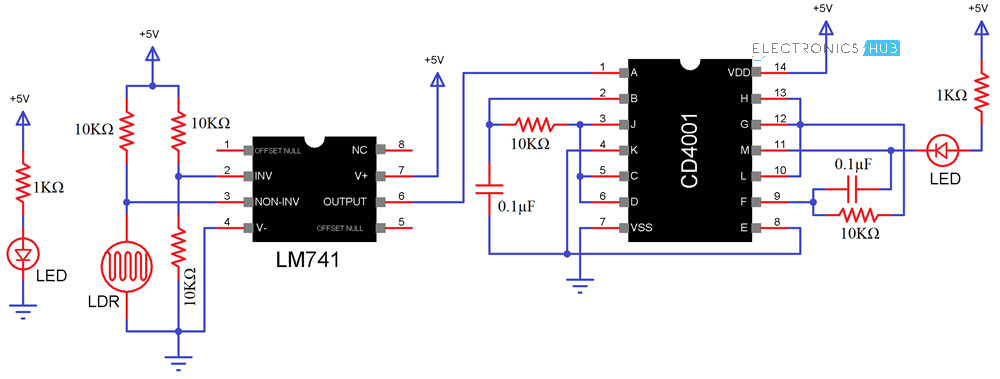 Electronic Letter Box Circuit Diagram 1