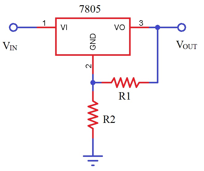  Fuente de alimentación de voltaje variable del principio del regulador de voltaje fijo 