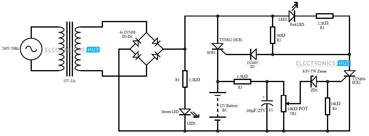 12v 100ah Battery Charger Circuit Diy Electronics Projects