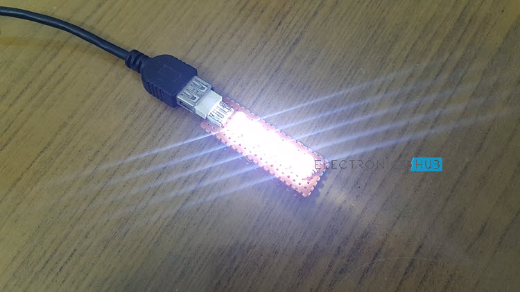 spleet evenwicht Executie USB LED Lamp Circuit | 5v USB Light for Laptop