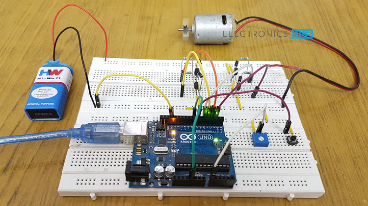 Controlling Speed and Direction of DC Motor using Arduino