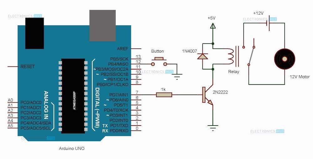 Arduino Relay Control Circuit Diagram