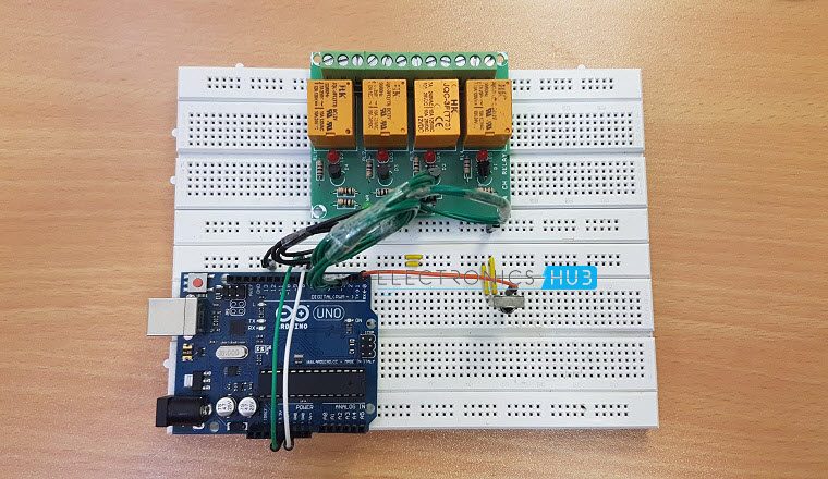 Arduino based Home Automation using TV Remote