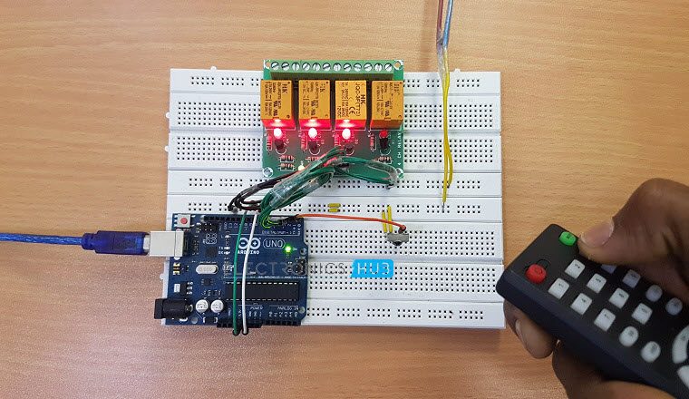 Arduino based Home Automation using TV Remote