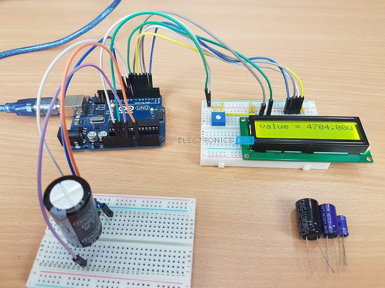 Versterken triatlon na school Arduino Capacitance Meter - ElectronicsHub