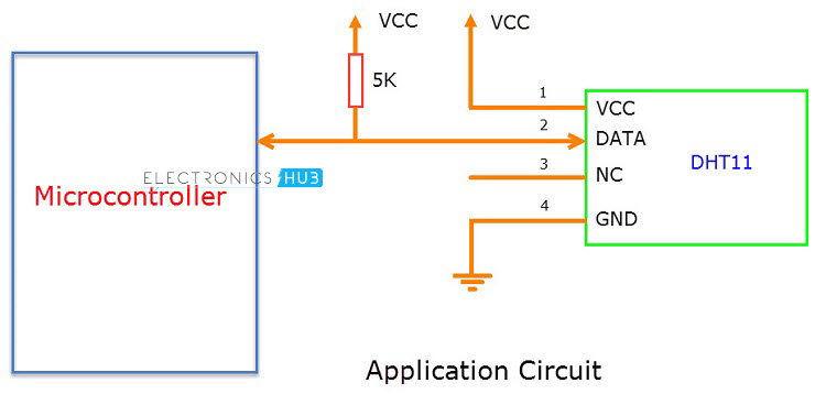 DHT11 Application Circuit