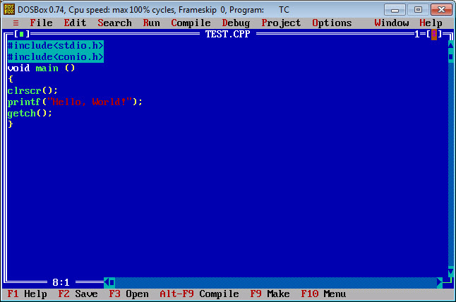 Turbo C for Windows Image 5