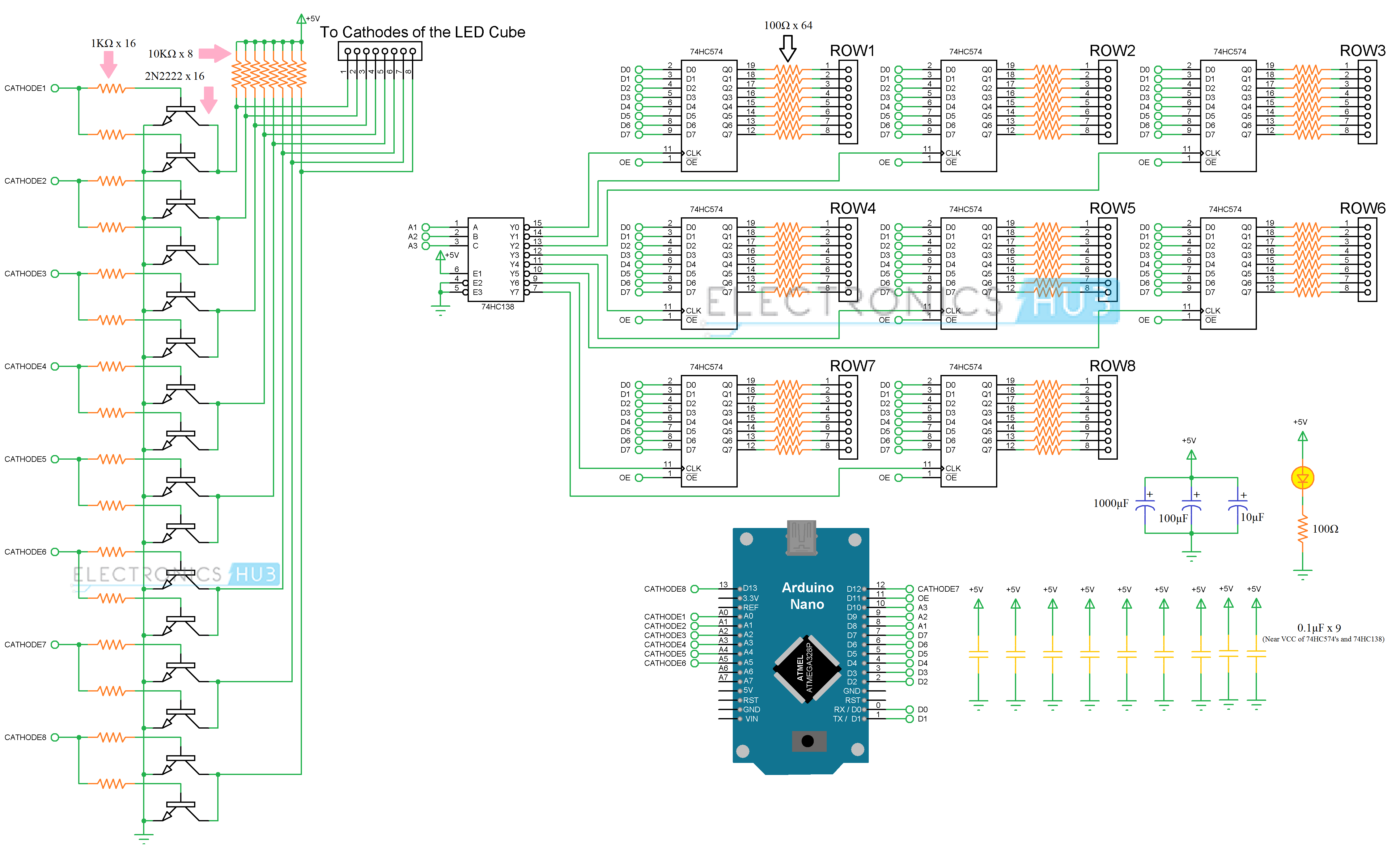 Hele tiden faglært trofast 8x8x8 LED Cube | How to build an 8x8x8 LED Cube using Arduino