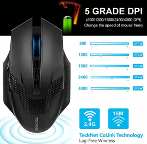 TeckNet Ultimate Professional Optical Computer Wireless Gaming Mouse