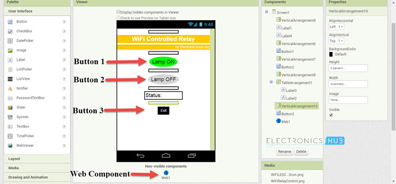 Control a Relay using ESP8266 and Android App Interface