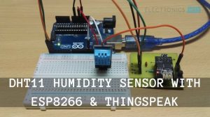 DHT11 Humidity Sensor with ESP8266 and ThingSpeak Featured Image