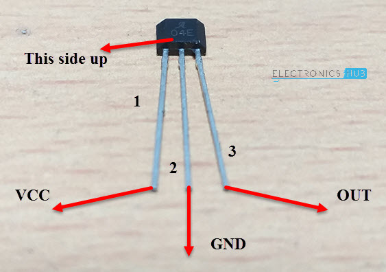 Interfacing Hall Effect Sensor with Arduino Hall Effect IC Pins