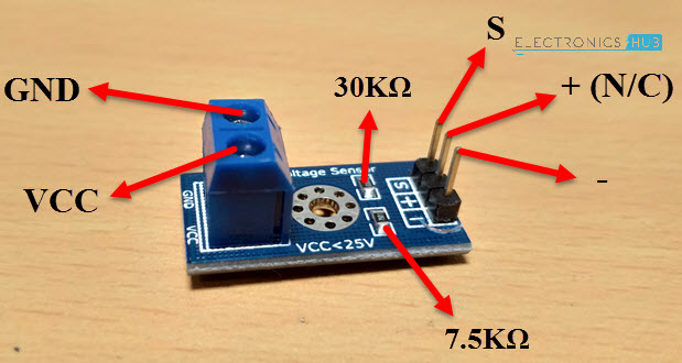 Interfacing Voltage Sensor with Arduino Voltage Sensor Pins