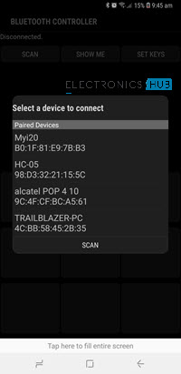 HC-05 Bluetooth Module Bluetooth Controller App Screenshot 1
