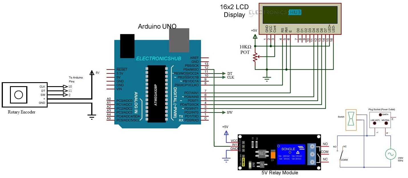 Arduino based Smartphone Charging Controller Circuit Diagram