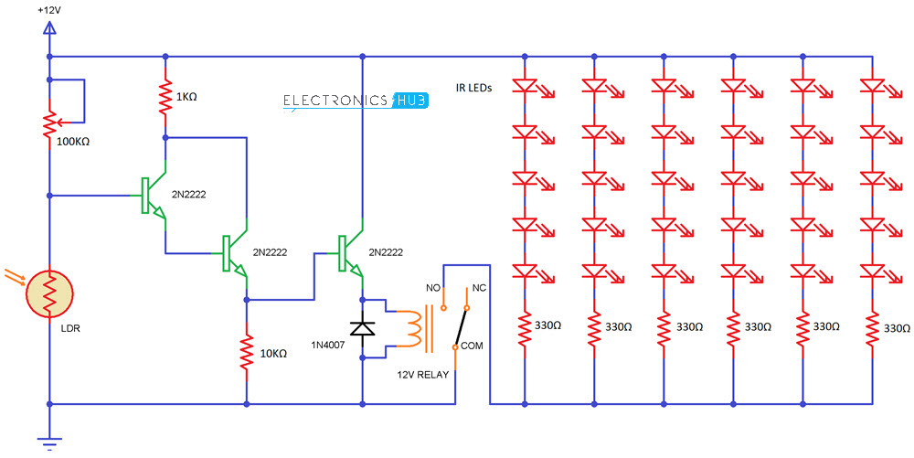 Simple IR Illuminator Circuit