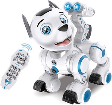Robotic dog for Kids from 4 to 6 Years That responds to Head taps Moves and Barks Like a Real one JUGUETRÓNICA Robodog