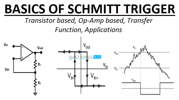 schmitt trigger non investing comparator circuits