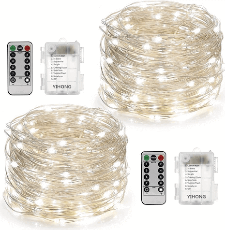 Blue Koxly 18ft Battery Operated String, Outdoor Fairy Lights Battery Operated With Timer