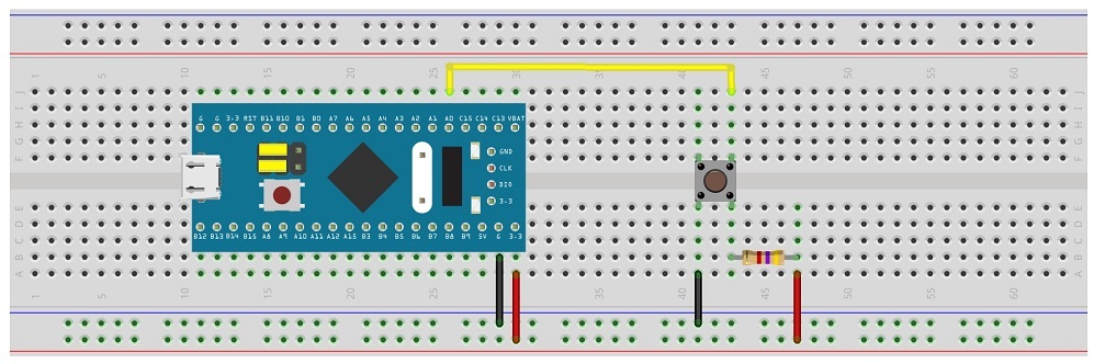 Working with Interrupts in STM32F103C8T6 Circuit Diagram 1