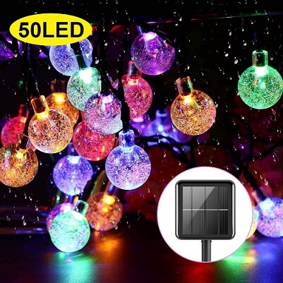 Joyshine Solar 50-LED Snowball String Light Flash Light  for Christmas Festival 