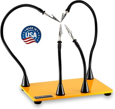 Milageto 4 Arms Flexible Soldering Helping Hands Third Hand Desk 