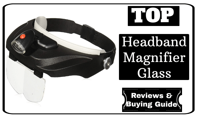 Adjustable Headband Magnifiers with LED Light Jewelers Loupe with