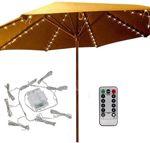 Best Patio Umbrella Lights Reviews, How To Put Lights On Patio Umbrella
