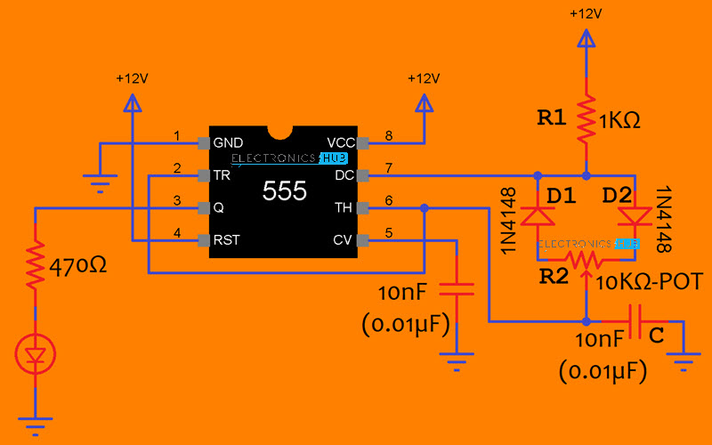 555-Timer-PWM-Generation-Circuit-Diagram