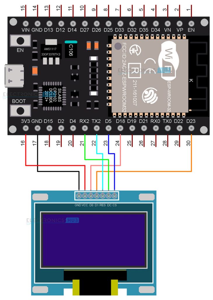 ESP32-OLED-Display-Circuit-Diagram