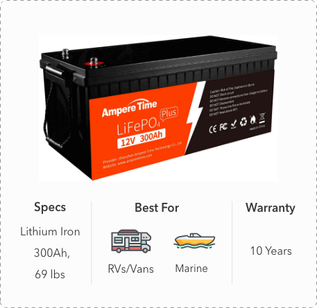 Ampere Time LiFePO4 Deep Cycle Battery