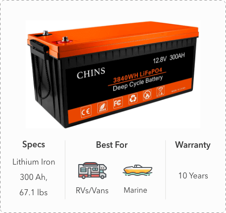 Chins LiFePO4 Deep Cycle Battery