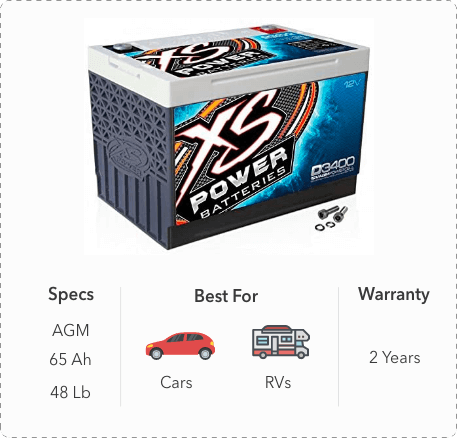XS Power D3400 Deep Cycle Battery