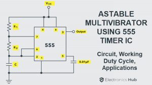 Astable Multivibrator using 555 Timer IC Featured