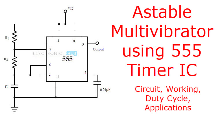 Astable Multivibrator Utilizing 555 Timer Circuit Obligation Cycle Purposes Electrician World News
